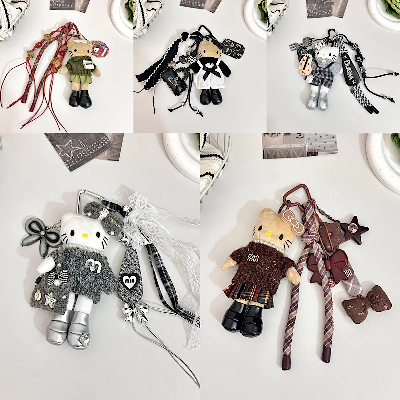 

Sanrio мультфильм Hello Kitty длинная нога плюшевый брелок кулон Kawaii повседневный рюкзак персонализированные модные аксессуары