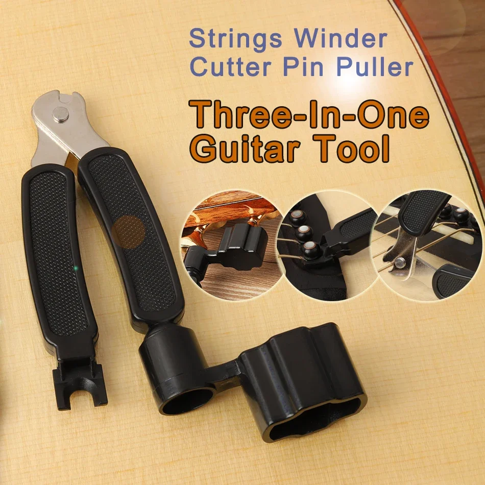 3 in 1 Guitar Tool String Winder String Cutter Pin Puller  Guitar Tool Set Multifunction Guitar Accessories