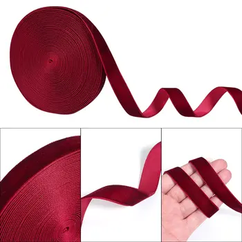 5-10碼 6/10/15/25/32mm 絲絨緞帶 婚禮派對裝飾 手工緞帶 禮品包裝 髮飾蝴蝶結 DIY聖誕絲帶 6 最佳銷售 聖誕絲帶 - №4