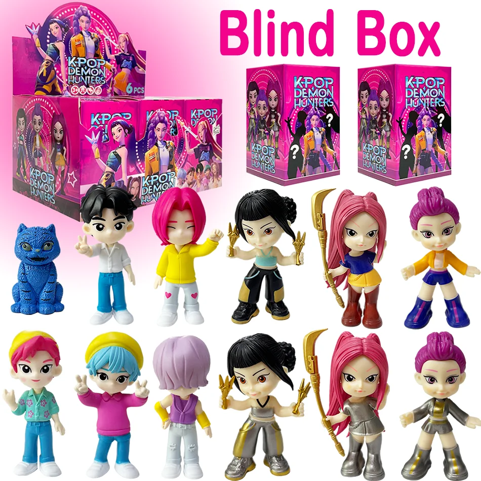 

Kpops Demons Hunter слепая коробка разборка забавная слепая сумка маленькая статуя периферийная модель настольная слепая коробка украшение подарок на день рождения