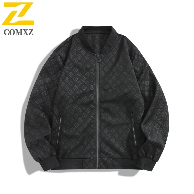 

COMXZ Varsity Jacket Solid Color Windproof Lightweight Outdoor Cycling Running Men Windbreaker Jacket Travel Wear Resistant Coat