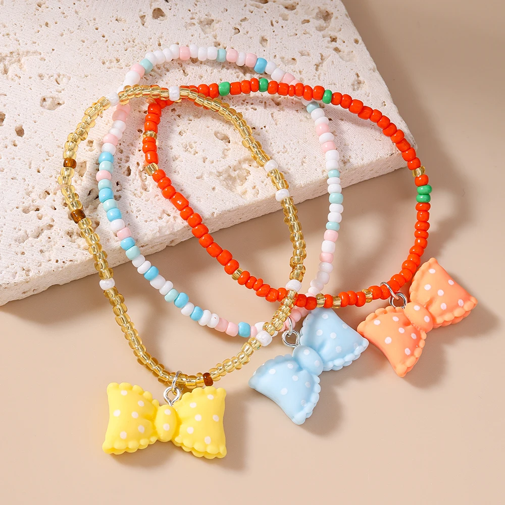 Aihua Bunte Perlenarmbänder im Bohemian-Stil für Frauen, handgefertigtes Blumenarmband, Schmuckgeschenke zum Geburtstag für Mädchen und Kinder – Detail 3