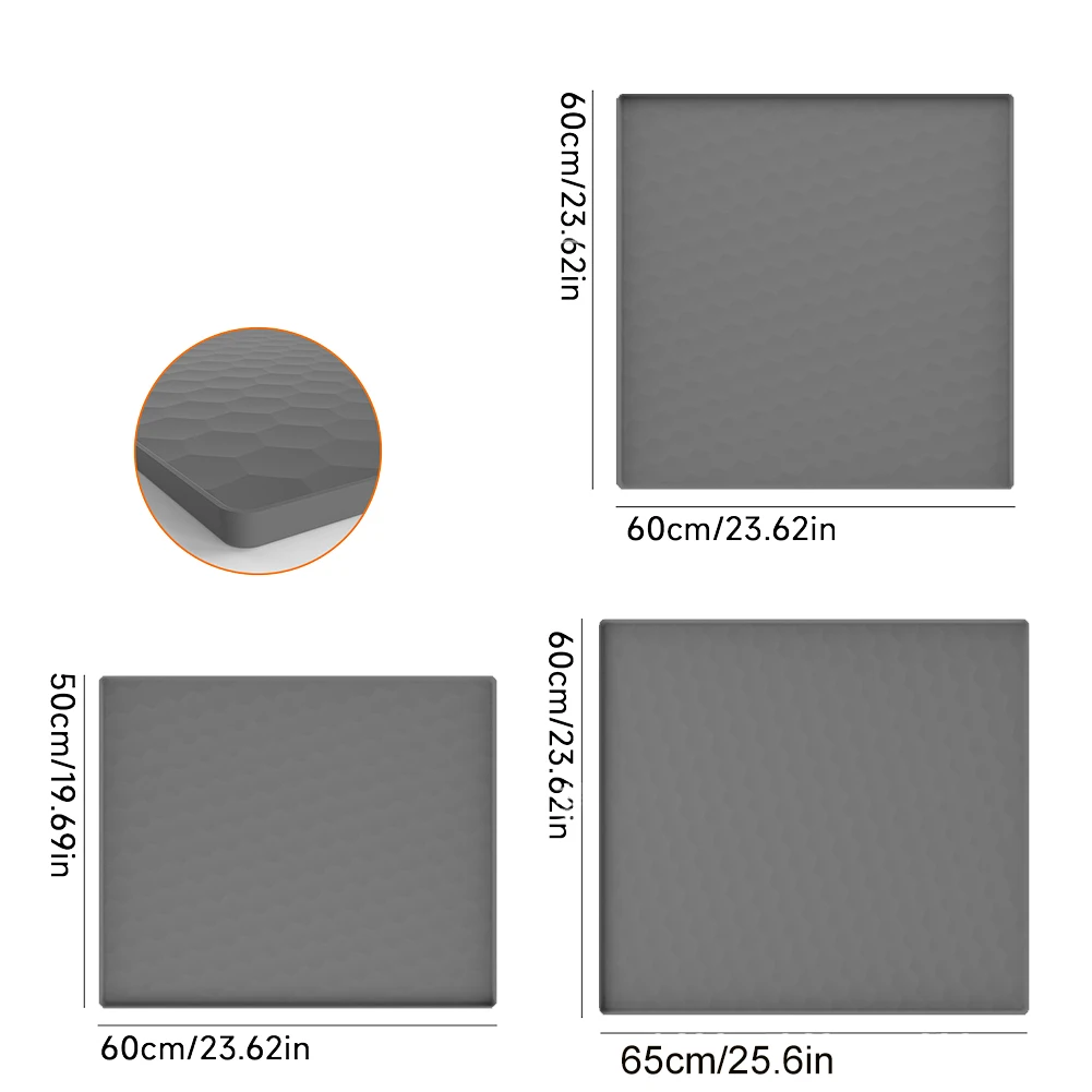 Washer Dryer Top Mat For Top Load Machines/dryers Multi-Use Trimable Non-Slip Rubber Base Dual-Layer For Surface Protection