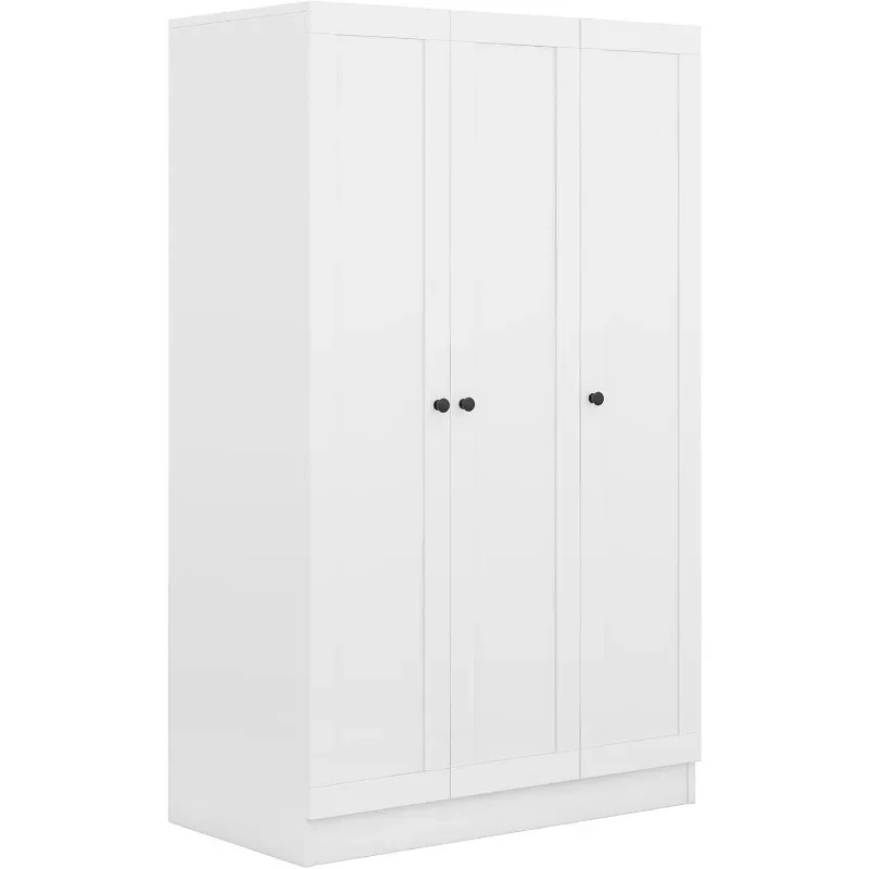 Armoire autoportante avec wers de proximité et armoires supérieures, armoire autoportante avec rail et étagères, rangement pour vêtements, moderne, 3 portes