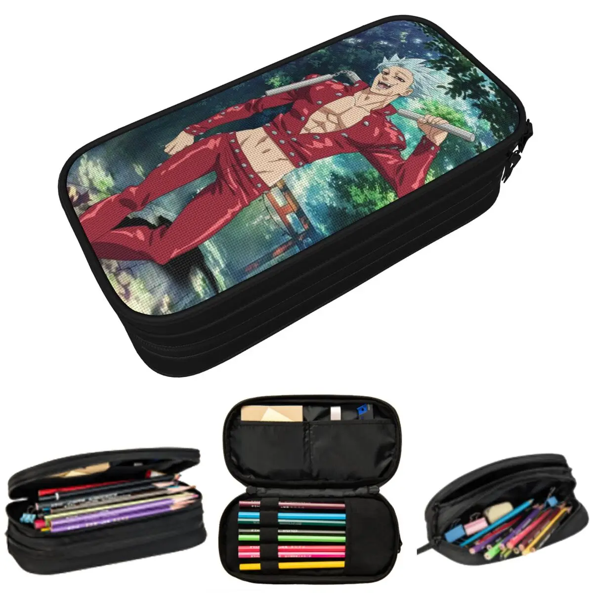 Anime The Seven Deadly Sins Pencil Case for Studen School Pen Box Pencil Bag Stationery Supplies Pen Holder Bag
