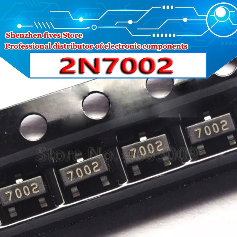100 قطعة/الوحدة 2N7002LT 2N7002 7002 N-قناة MOSFET N-CH SOT23 أفضل جودة.