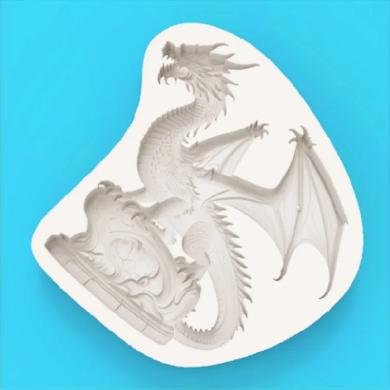 High-Precision Fantasy Dragon-Shaped Mold Silicone Mold for Chocolate Fondant Making view 3