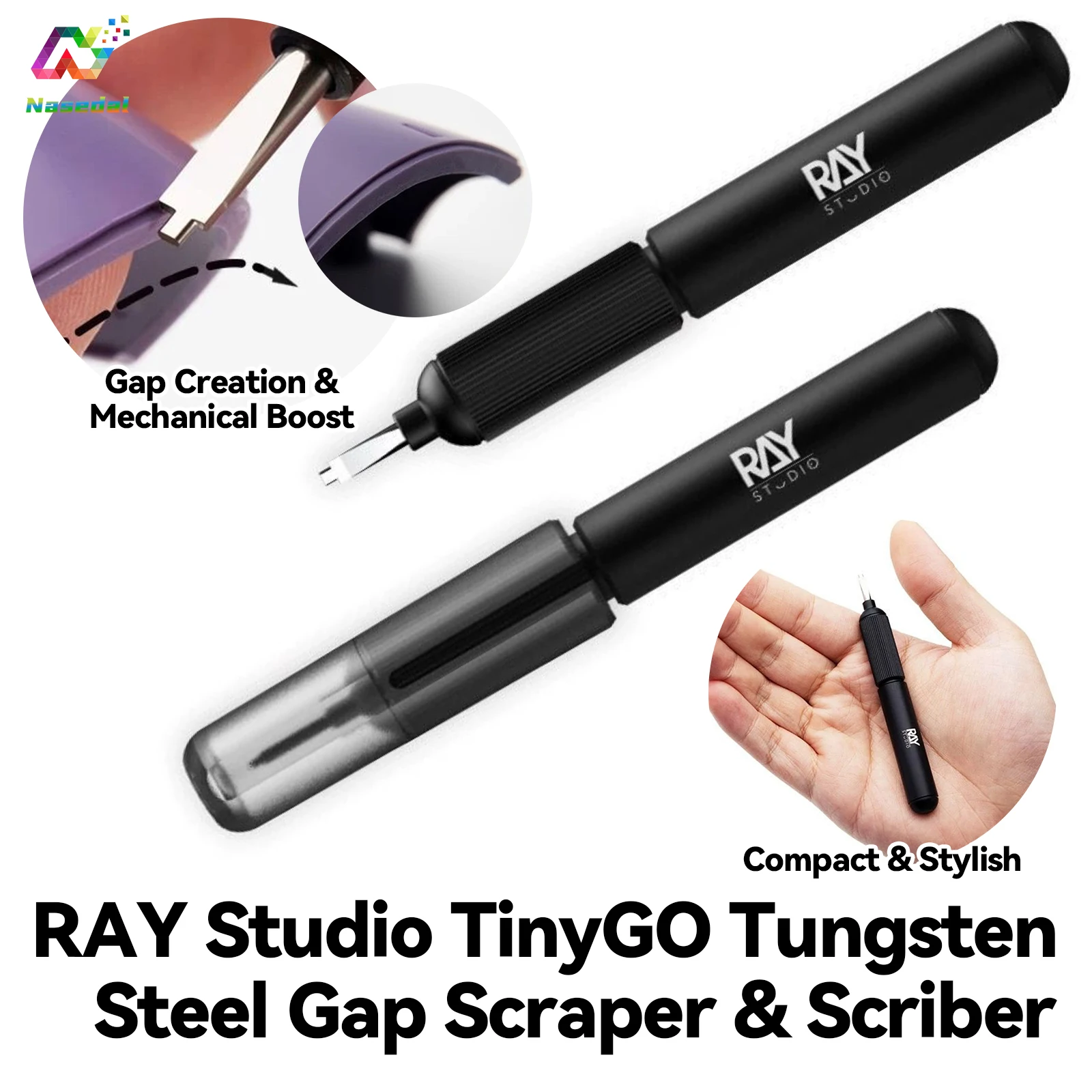 

RAY Studio TinyGO Sharp Tungsten Steel Gap Scraper Compact Hard Alloy Handle for Gundam Model Detail Building DIY Craft Tool