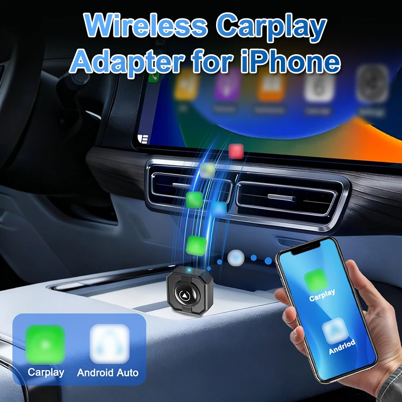 

Мини-адаптер Plug & Play VW с проводом к беспроводному CarPlay Android Auto Box — обновление подключения автомобиля