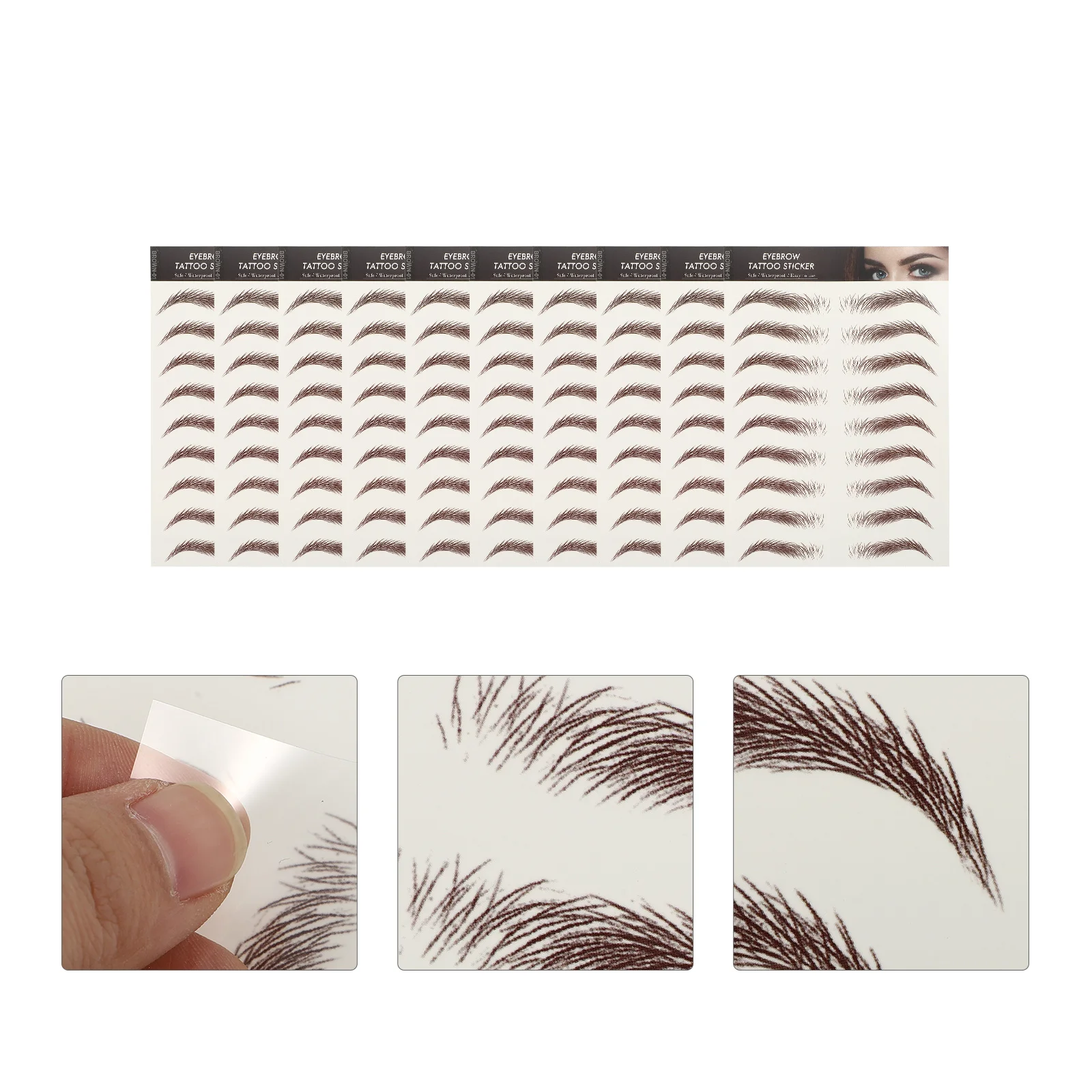

Waterproof Eyebrow Stickers 6D Hair-Like False Eyebrows Makeup Tool Temporary Brow Tattoos Imitation Eyebrow Stencils