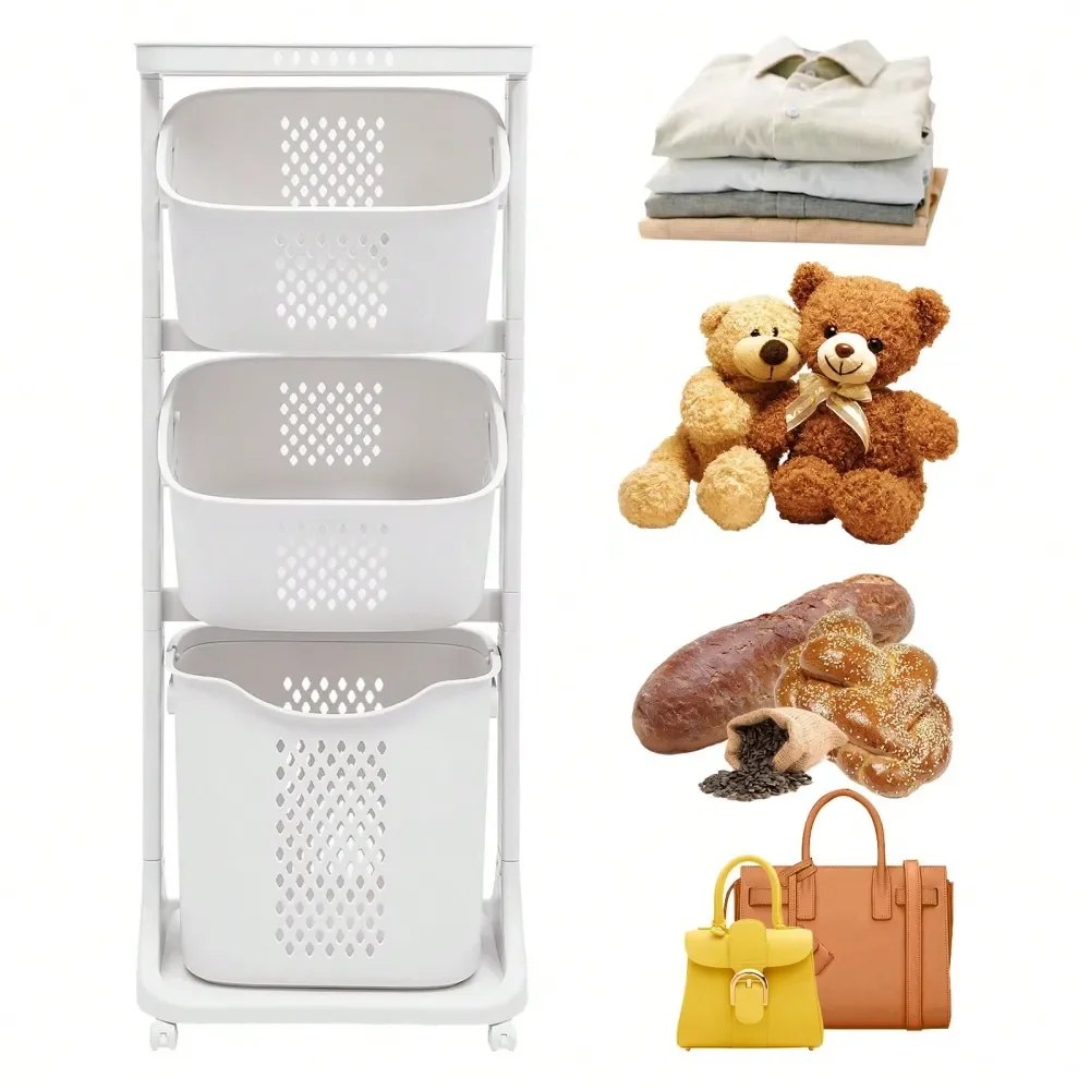 

Laundry Baskets Organization Storage Organization Tier Laundry Hamper Basket Sorter Clothes Storage Organizer Shelf Rolling Cart