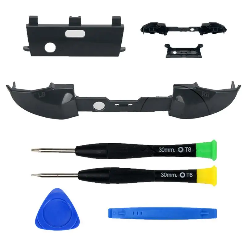 อะไหล่กันชนควบคุมปุ่มเกมแพดกันชนชุดซ่อมแบบพกพาชิ้นส่วนซ่อมตัวควบคุมที่ใช้งานง่าย