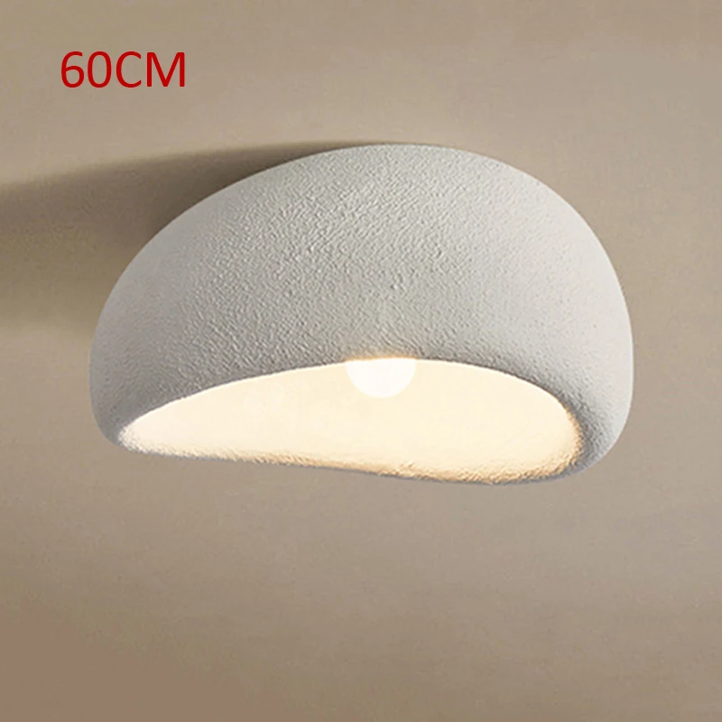 wabi sabi grey popular luz de teto cama de cama branca simples lampadas decorativas led nordico restaurante venda quente 60cm 01