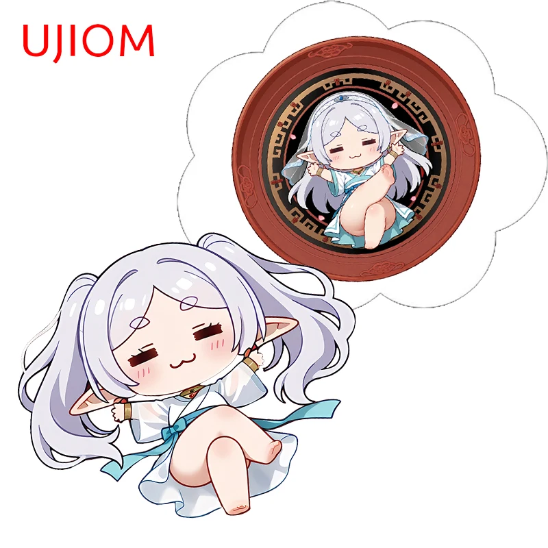 UJIOM неторопливые наклейки на стену Frieren Chibi, креативные наклейки для спящей аниме для девочек, модные обои, декор комнаты, эстетический