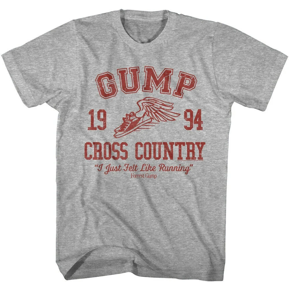 Forrest Gump Men's T-shirt Vintage Cross Country Distressed Tee I Just Felt Like Running Film Quote Runner Comedy Movie T-Shirt