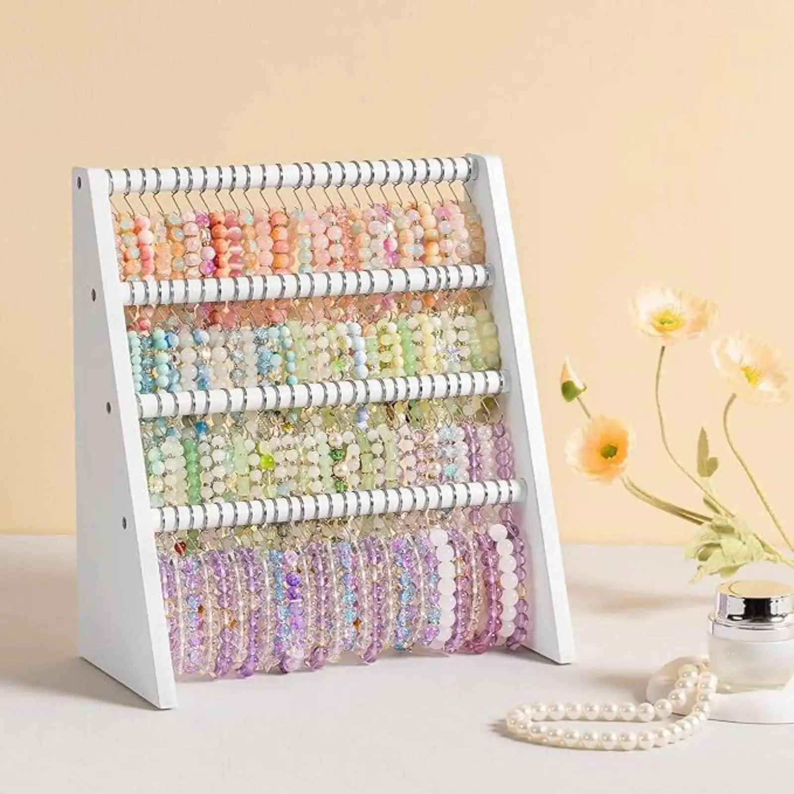 Jewelry Display Stand Metal Storage Shelf Multi Tier Bracelet Necklace Organizer for Countertop Showcase