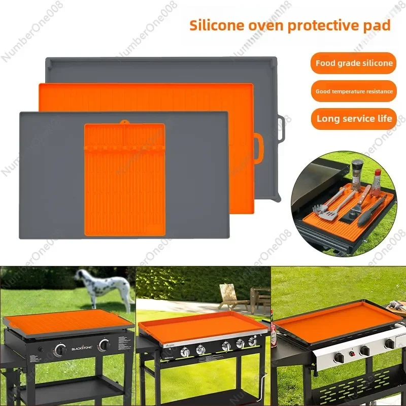 Barbecue Mat, Silicone Oven Mat, Baking Pan, Protective Mat, Outdoor Camping, High Temperature Resistant Silicone Barbecue Mat