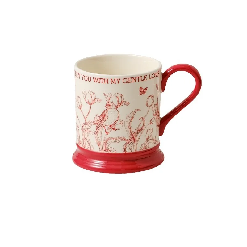 Vintage Ceramic Mug Couple Cup Home Office Water Cup Coffee Cup Girls Gift Holiday Souvenir Ceramic Mug High Value Coffee Mug