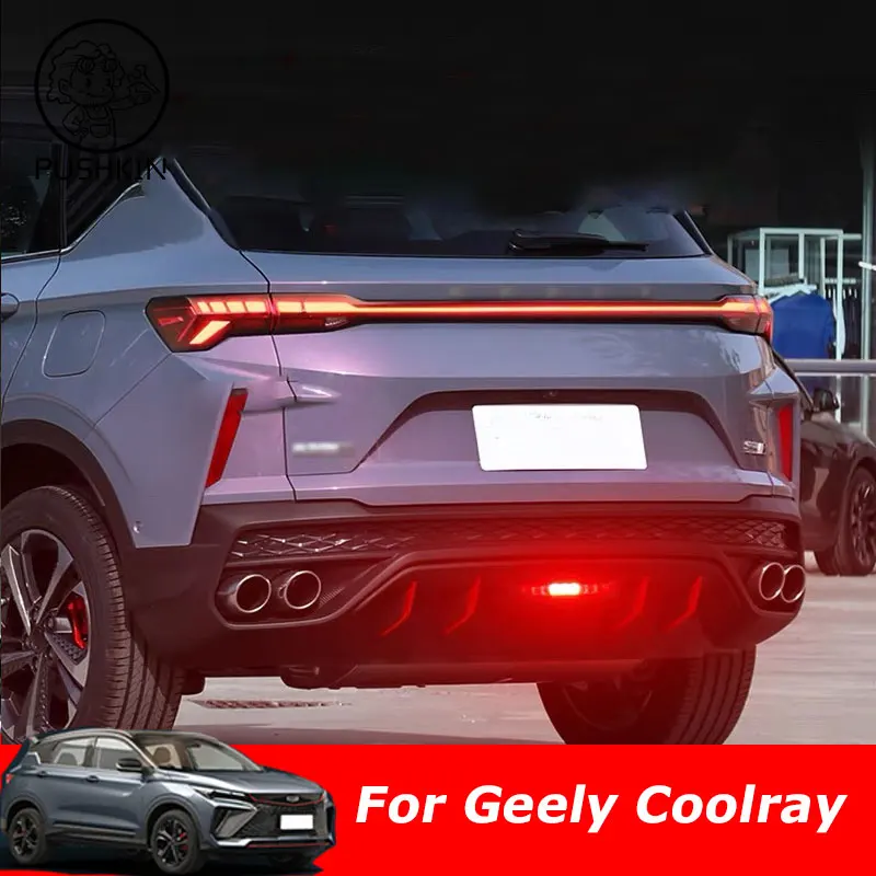 For Geely NEW COOLRAY 2024 2025 Car LED Rear Fog Lamp Bumper Light Auto Brake Light Reflector