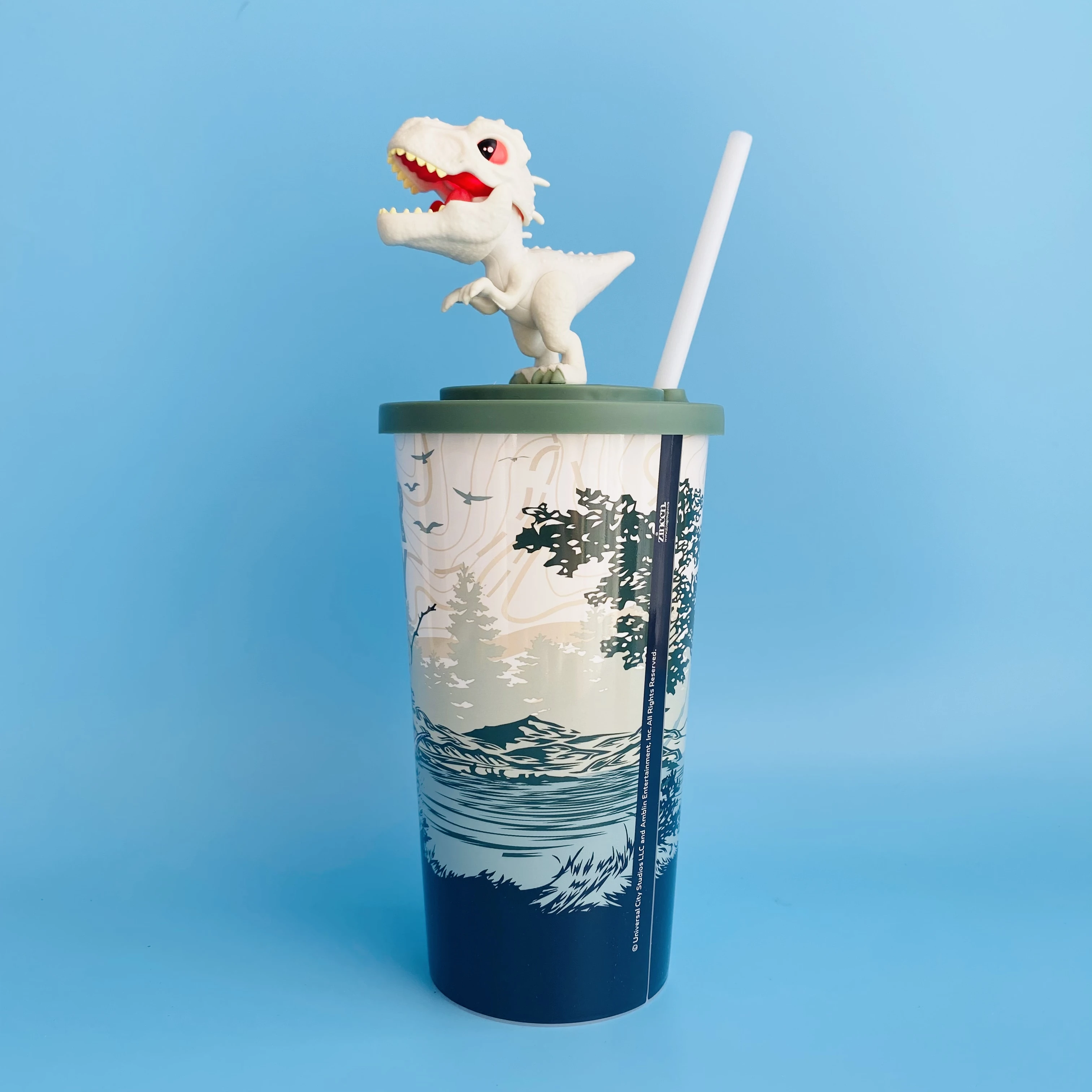 Jurassic World Dominion Indominus Rex Topper Cup Blue Tumbler Dinosaur Egg Popcorn Bucket Exclusive Movie Cinema Gifts