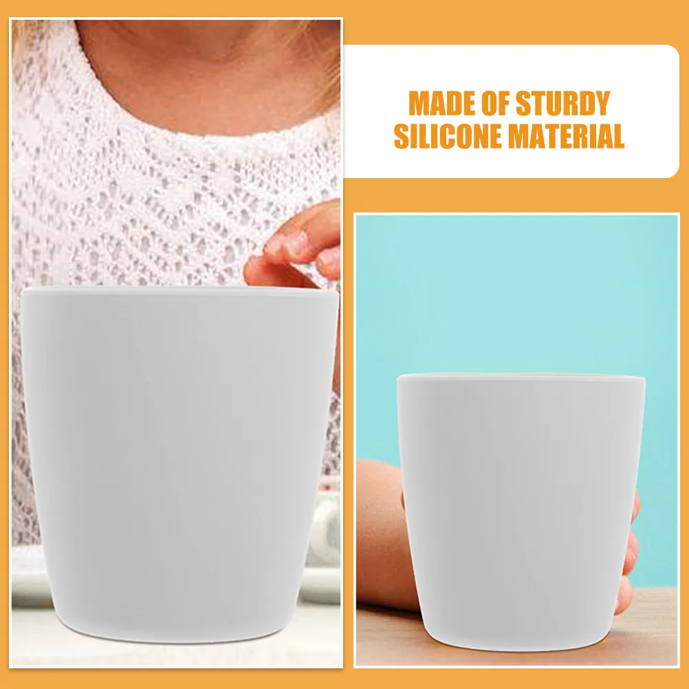 Baby Silicone Training Cups 2 Pack Anti Drop Open Drinking Toothbrush Mouthwash Cups for Toddlers