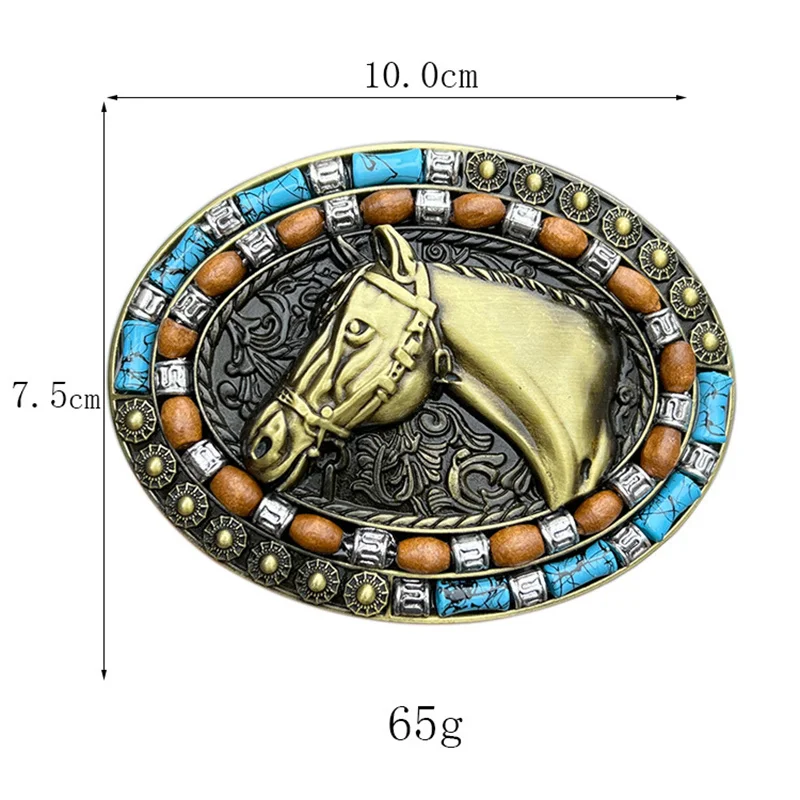 Horse head belt buckle Western style European and American