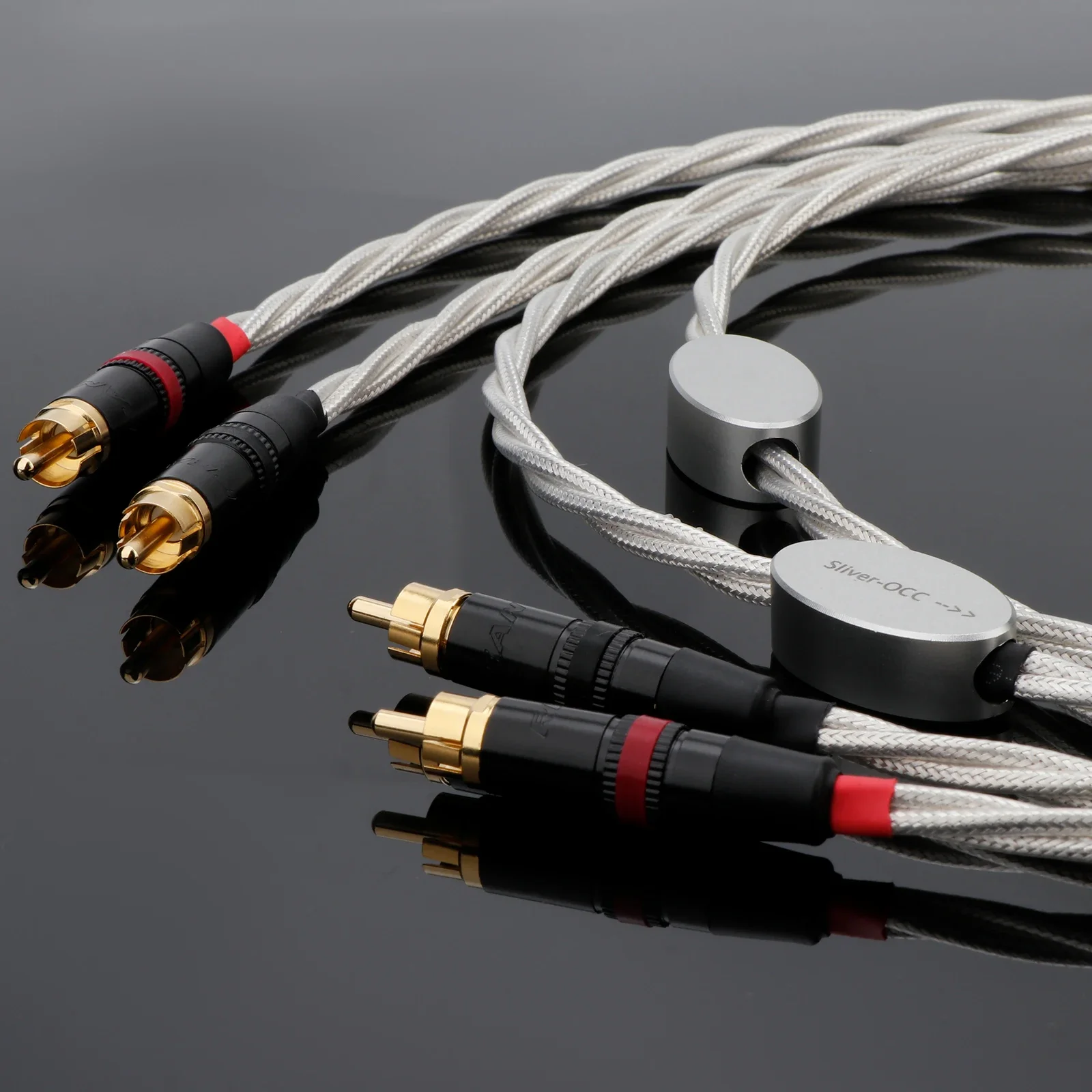 Paar XLR Balance Kabel RCA Signal kabel 6N OCC Versilbert rca kabel Für Verstärker DAC TV DVD Audio Kabel HiFi xlr Audio Kabel – Detail 8