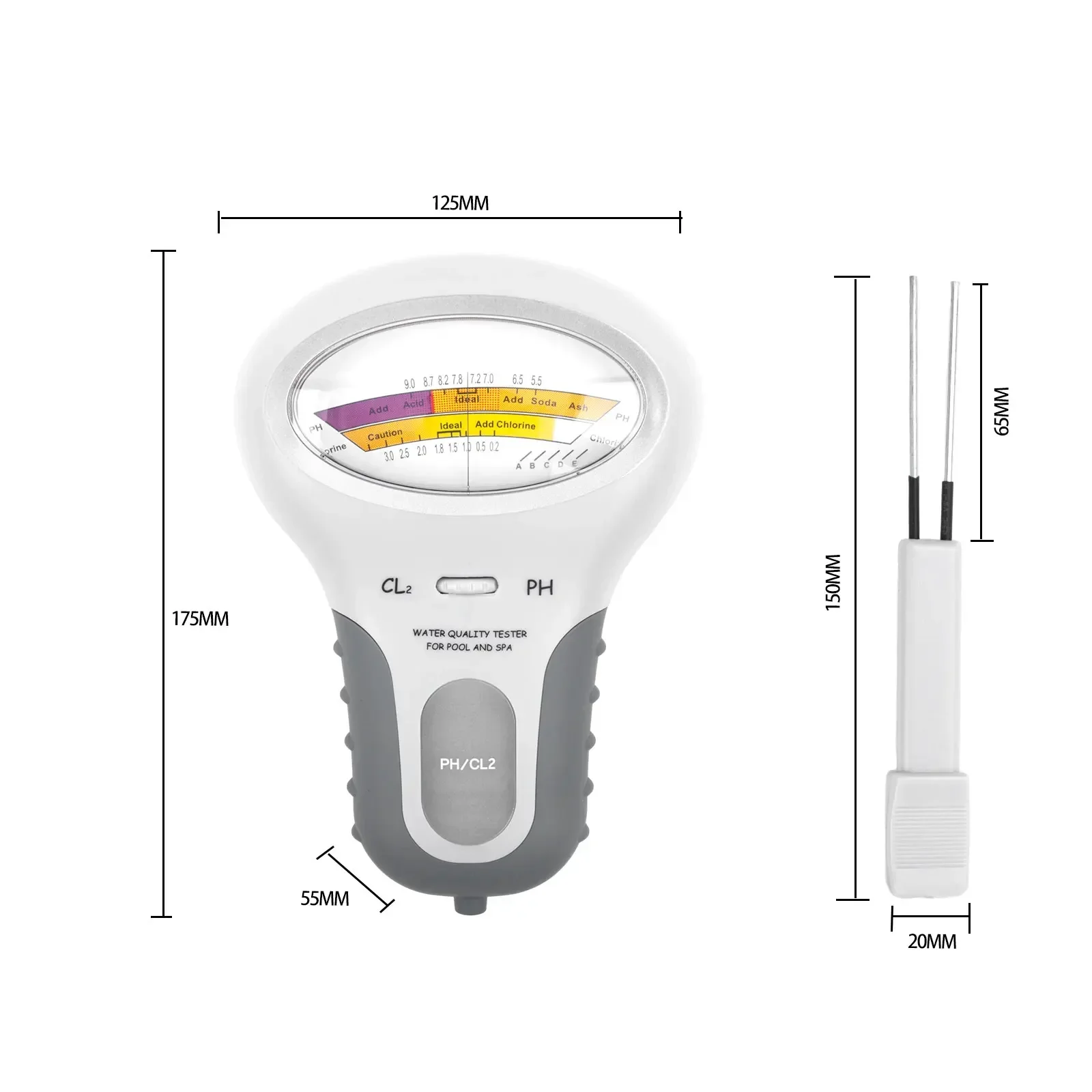 

Tester Tool Cl2 Tester 1 Pcs 1 X AA Alkaline Battery 1 X User Manual 160g Swimming Pool 190x120mm High Quality