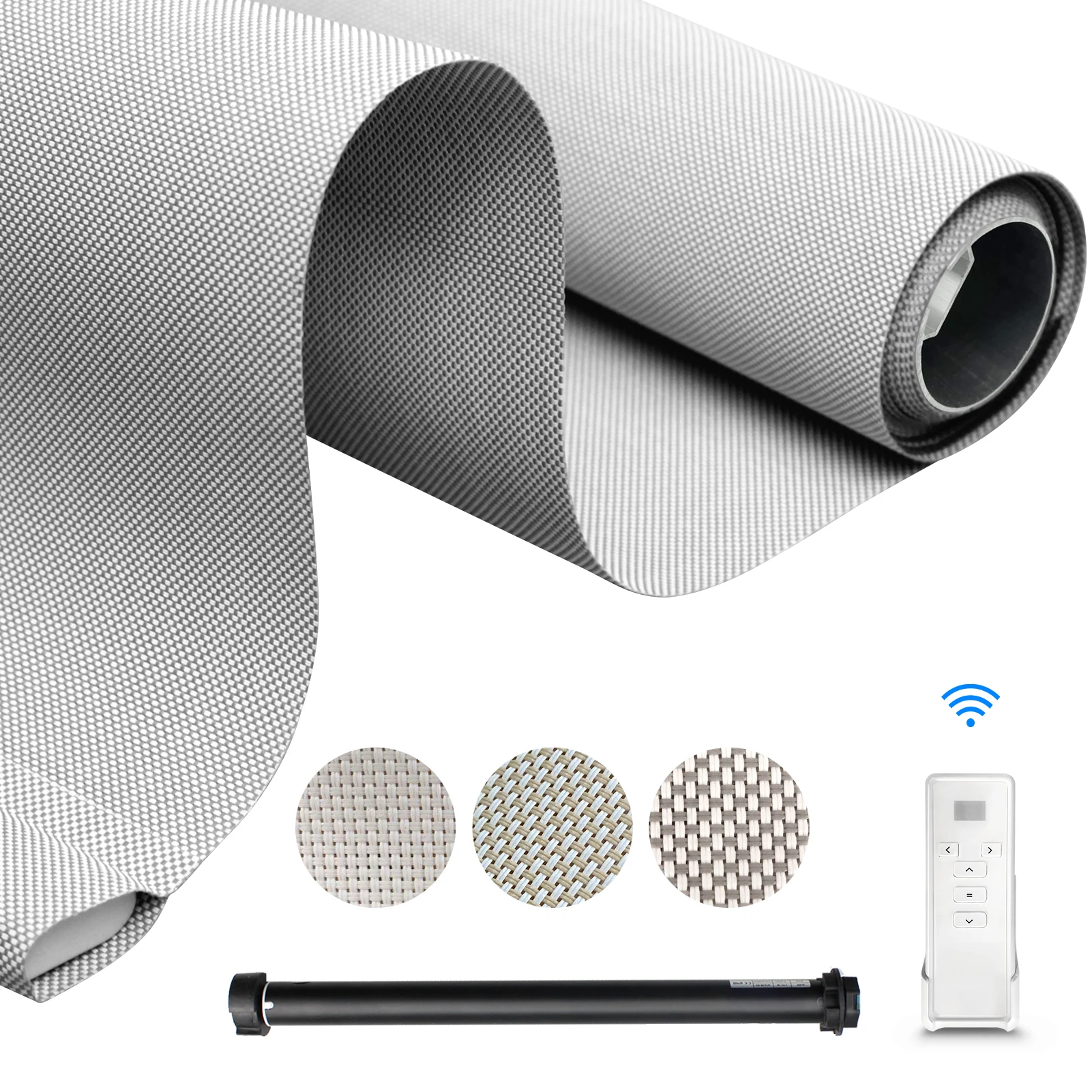 

Zemismart Smart WIFI Roller Blind Shutter Smart Tubular Motor with Curtain Blackout Fabric RF Remote Tuya APP Timer Siri Control