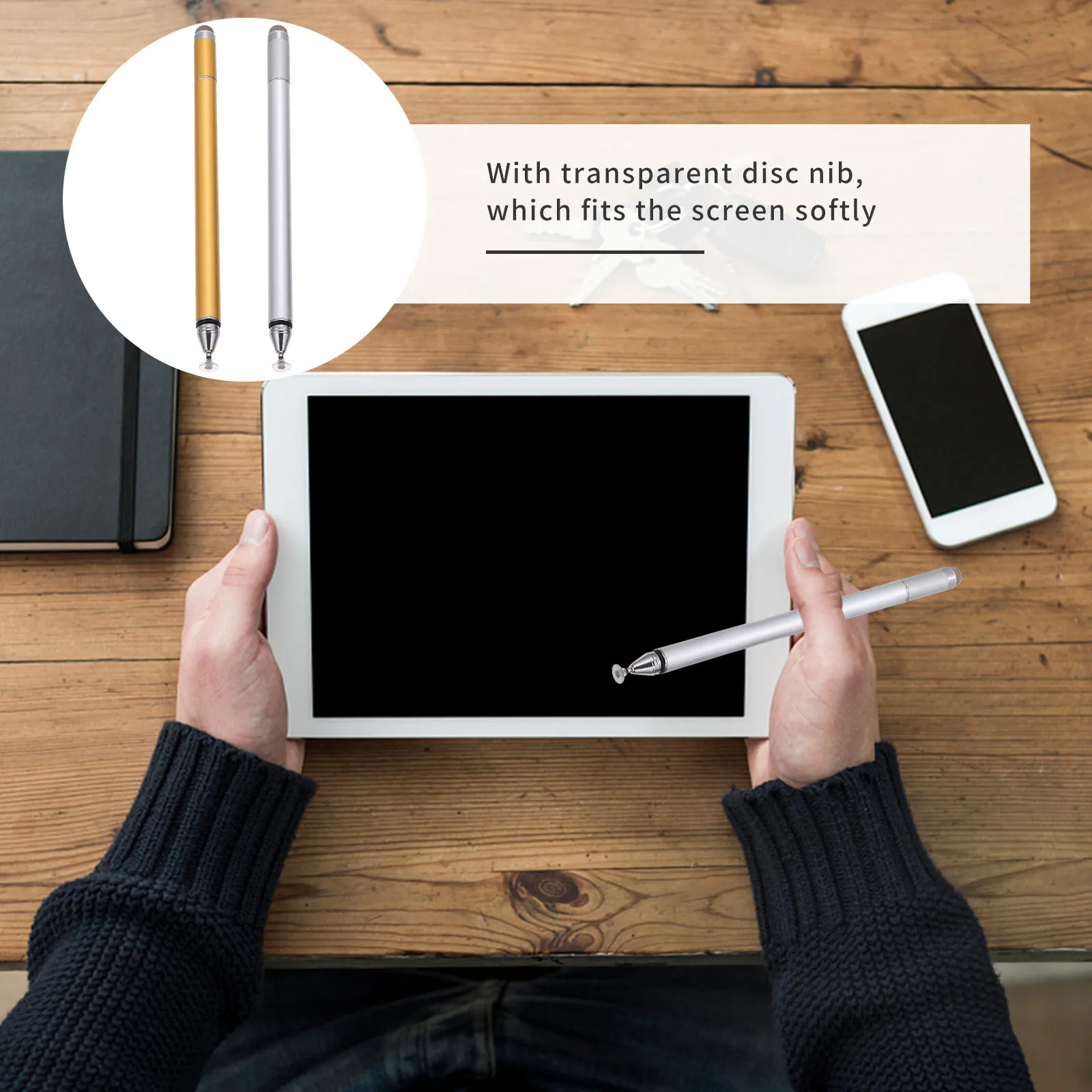 

2pcs 1 Set 4 In 1 High Precision Capacitive Stylus Screen Devices Drawing Writing Universal Pen For