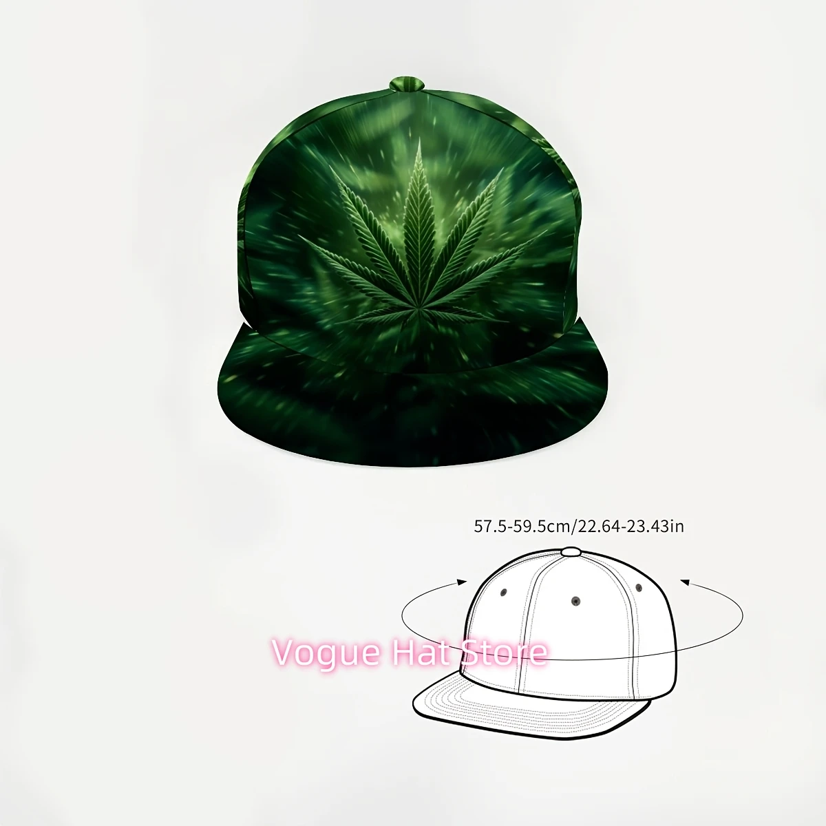 Leaves (3), Outdoor Cap, Casual Cap, Flat Brim Baseball CAP, Stylish Hip Hop Unisex Sports Fashion. Stylish Hip H