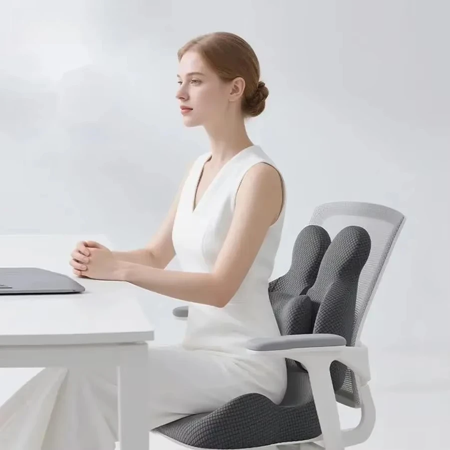 Office Cushion Chair Sitting Waist Support Cushion Seat Backrest Ergonomic Memory Cotton Hemorrhoid Artifact Student Ass Cushion