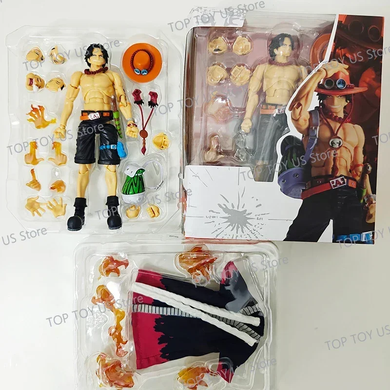 

SHF One Piece Portgas D Ace Fire Fist 17cm PVC Movable Action Figure Collectible Model Toy for Decoration And Gift