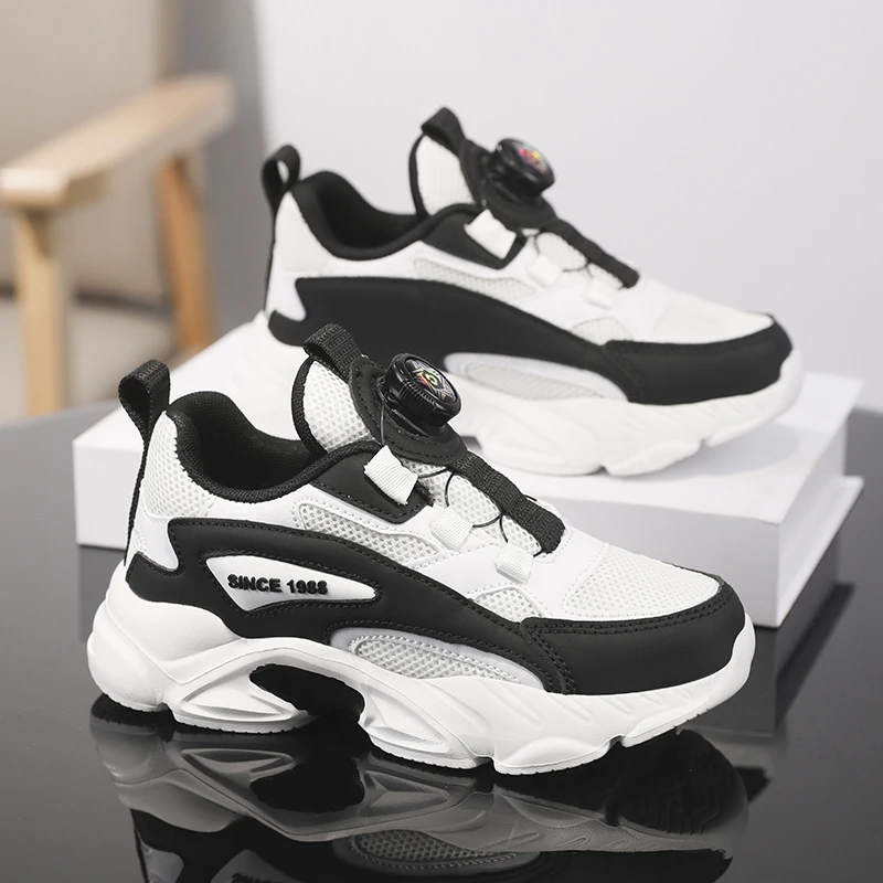 Weiße Kinder-Turnschuhe, rutschfest, für Outdoor-Sport, Tennis, atmungsaktiv, lässig, für Kinder, bequeme Wanderschuhe, Größe 28–40 – Detail 4