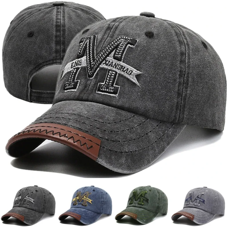 

Бейсболка с вышивкой букв, из выстиранного хлопка, для спорта, тенниса, гольфа, унисекс, с защитой от УФ-лучей, винтажная, с эффектом потертости, для бега, солнцезащитная кепка-козырек