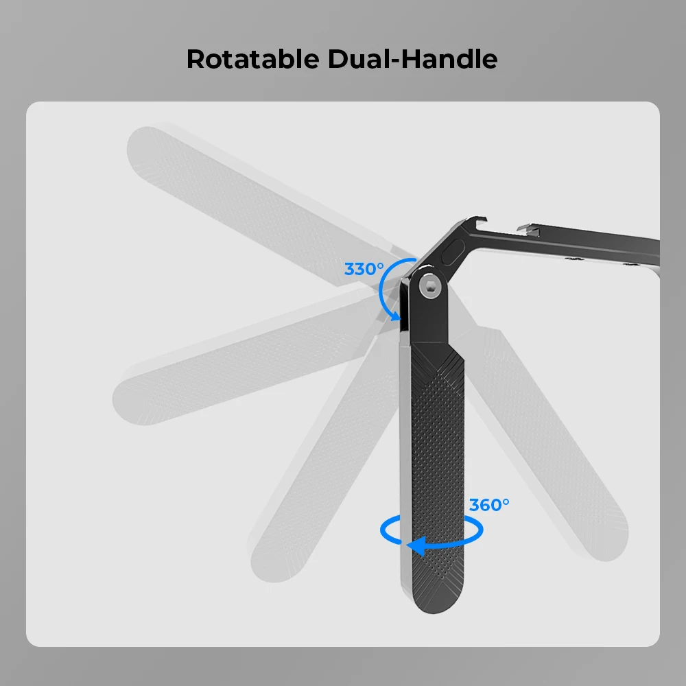 KAYULIN Foldable Universal Phone Cage Pocket Size Video Recording Phone Stabilizer with Handles for iPhone 16 15 Pro Android