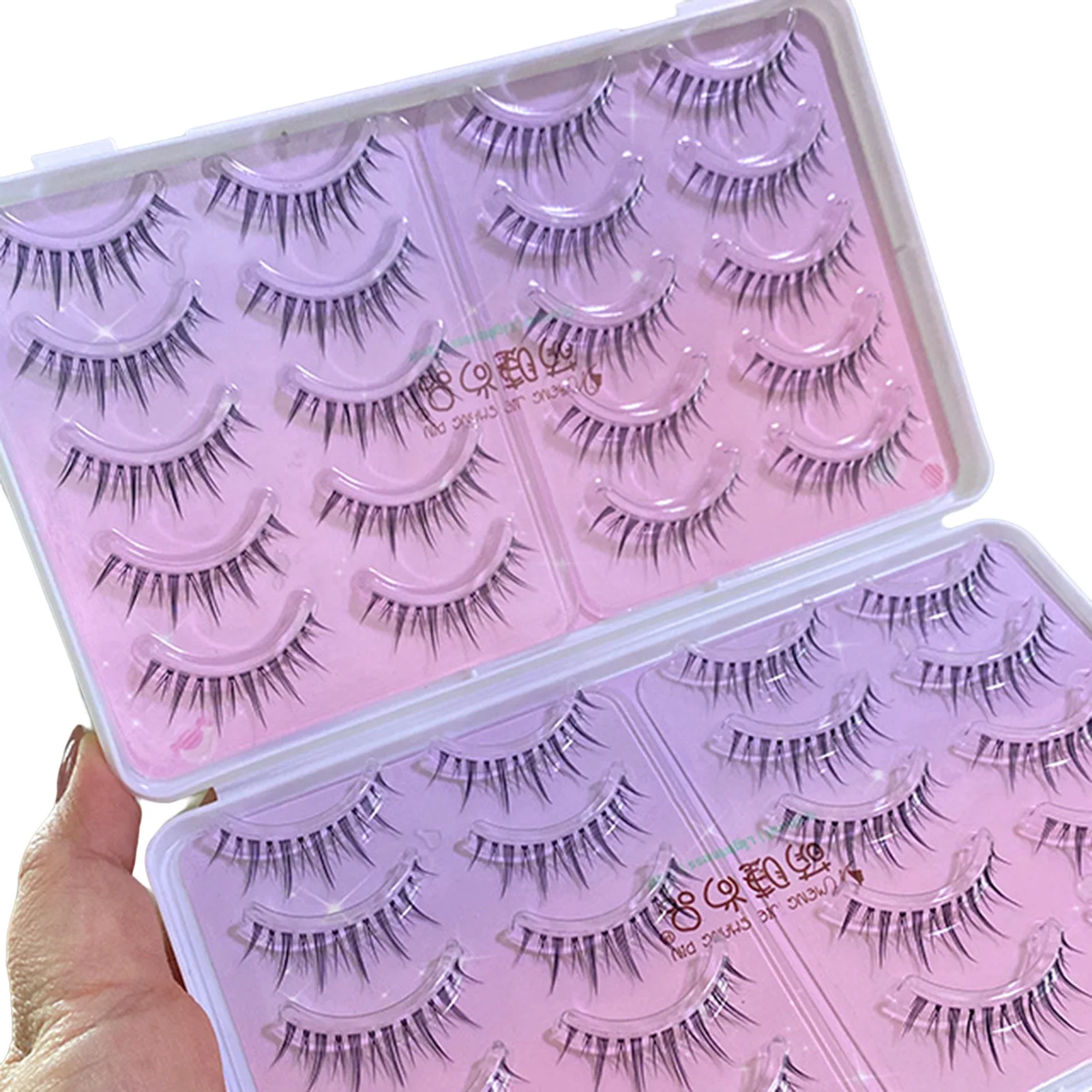 

20 Pairs Thick Long Artificial Lashes Long Dramatic Bushy Curling Thick Lashes Cosplay Makeup DIY Eyelashes