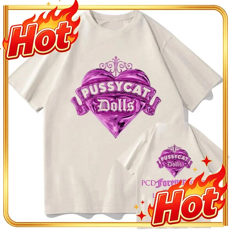Women Pussycat Dolls Club Song T-shirts Casual Loose Summer O-neck Tshirts Unisex Streetwear Design Graphic Print Merch Clothing