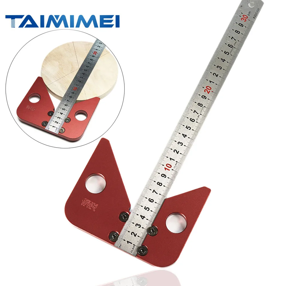 TAIMIMEI ไม้กลาง Scribe 45องศามุมวัดไม้ชุดเครื่องมือ