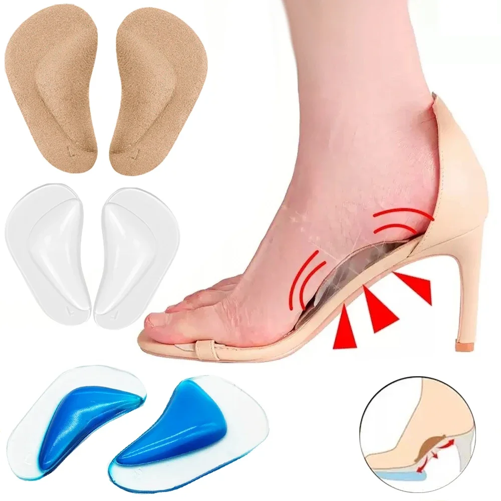 Silicone Arch Support Insoles for Kids Flat Feet Orthopedic Foot Pads for Shoes Inserts Woman X-Type Legs Correction Shoe Sole