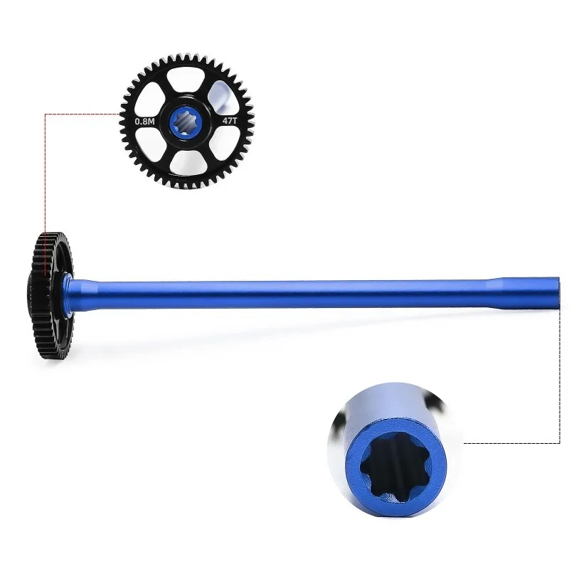 Metall 47T Stirnrad- und Mittelantriebswellensatz 10755 10756 für TRXS Mini Maxx RC Car Upgrade Teile Zubehör