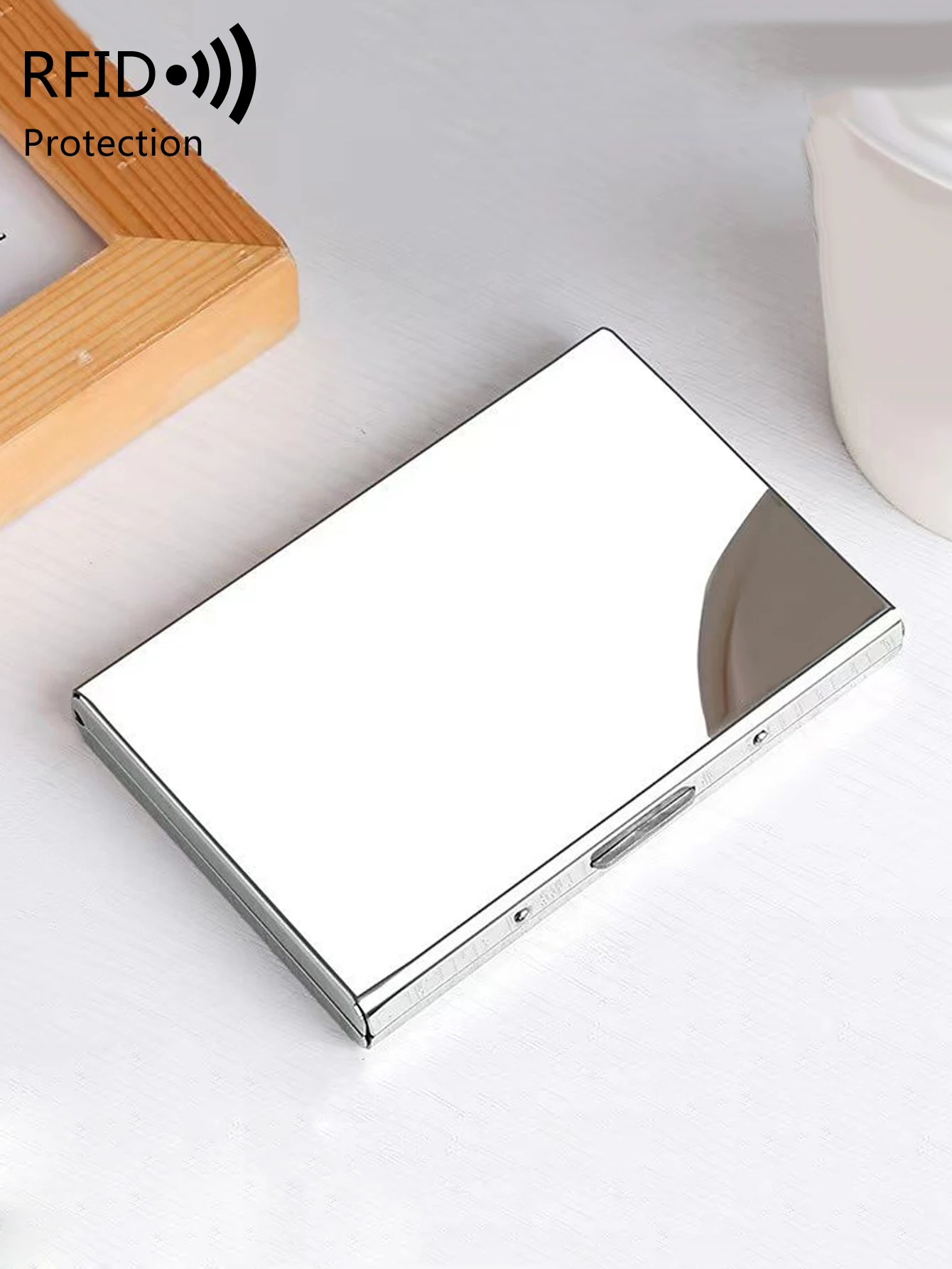 MIYIN credit card holder stainless steel credit card holder metal ID card holder RFID wallet female or male business card holder