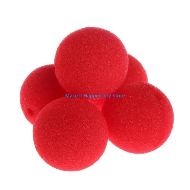 クリスマスハロウィーンのコスチュームパーティーの装飾のための25pcsスポンジボールピエロノーズ