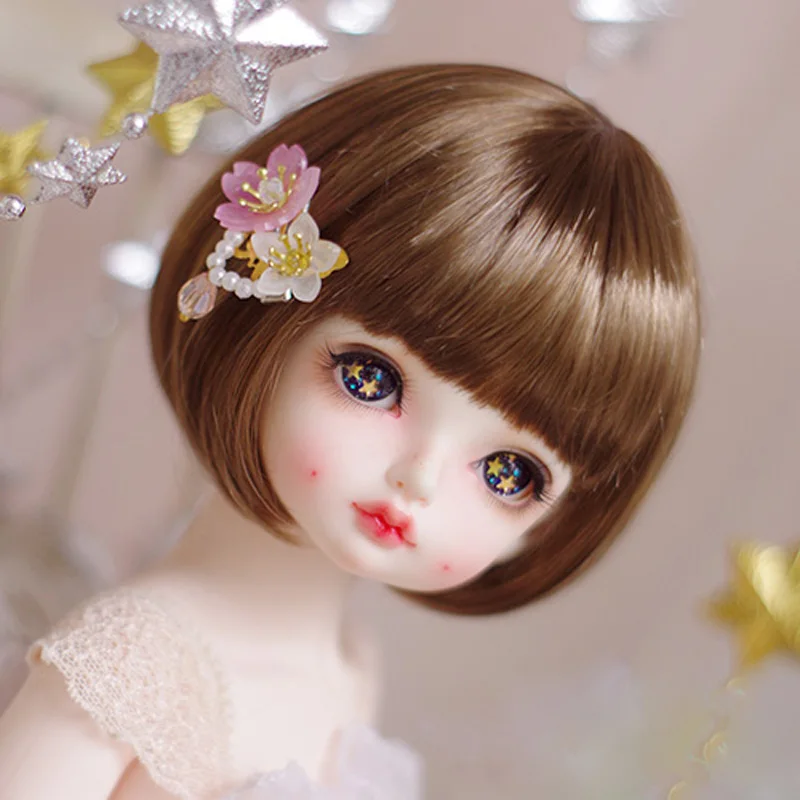 New Arrival 1/3 1/4 1/6 1/8 High Temperature Short Lovely Style Wire Bjd Wig Hair