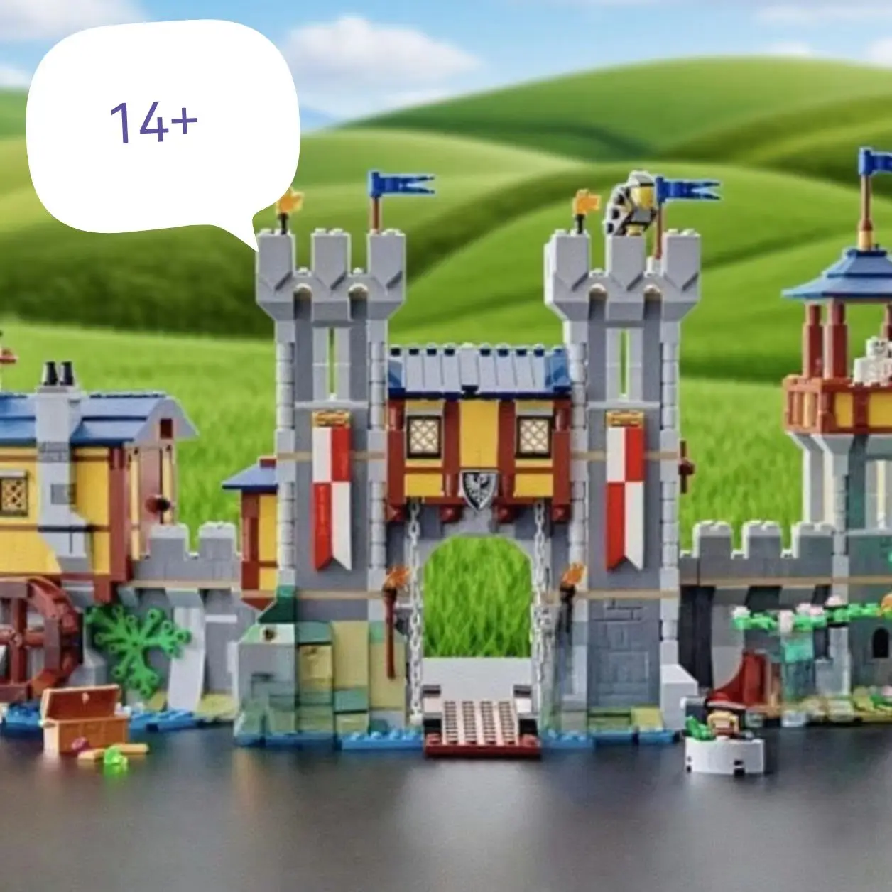 2025 new model 1426 pieces compatible with 3N1 Century Castle Square home decoration model ornaments, adult birthday gifts
