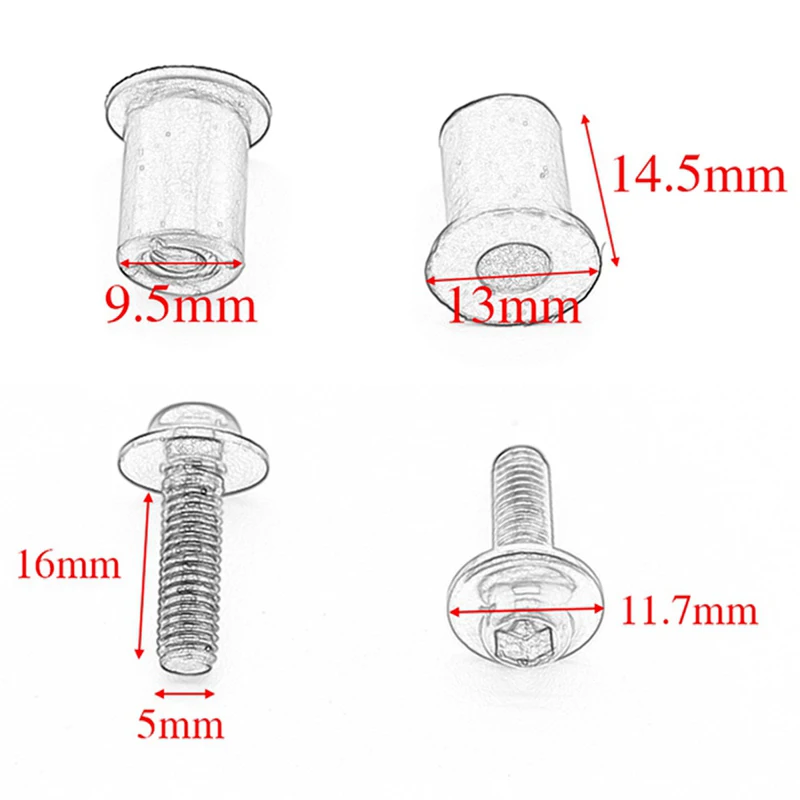 Windscreen Windshield Bolts Screw Kit Nut fitfor Yamaha YZF R1 R3 R6 R125 R25