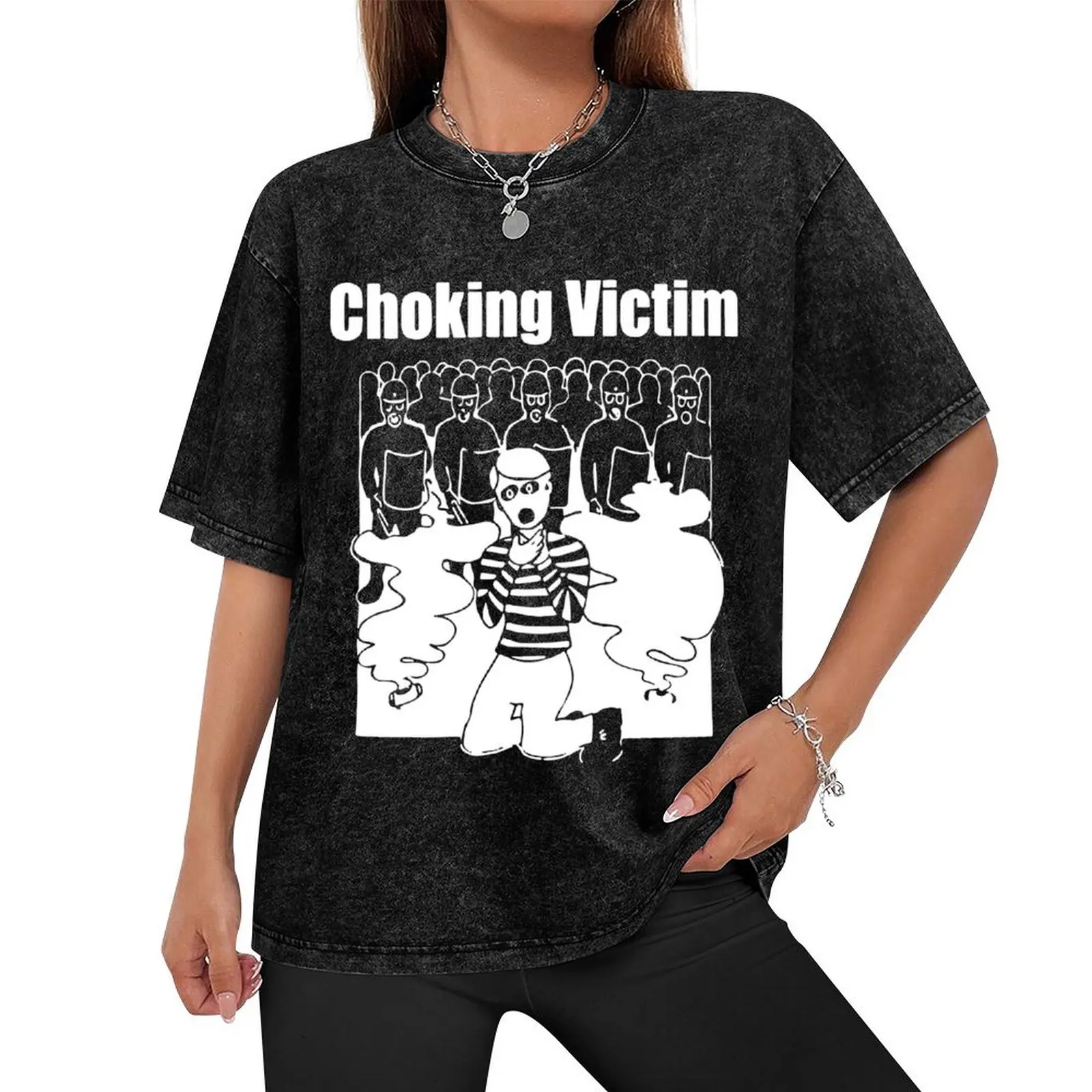 Choking Victim the punk rock poster T-Shirt graphic shirts tees plain black t shirts men