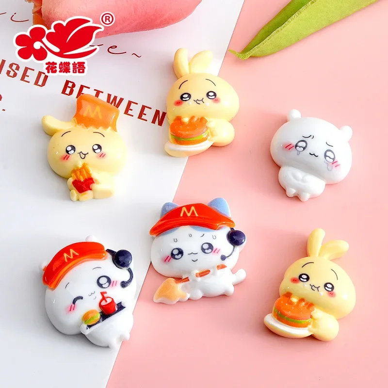 كرتون أوساجي واو كبوشون راتنج طعام مسطح الظهر ، مواد مشغولات يدوية ذاتية الصنع ، سحر صناعة المجوهرات ، 5 من من DIY #4