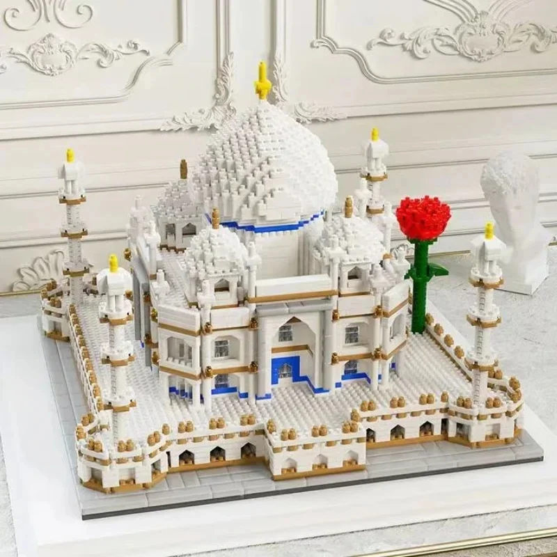 4036Pcs City MINI อิฐ Taj Mahal สถาปัตยกรรมที่มีชื่อเสียงของโลก Micro รุ่นอินเดีย Building Blocks Creative ชุดเมืองของเล่นเด็ก