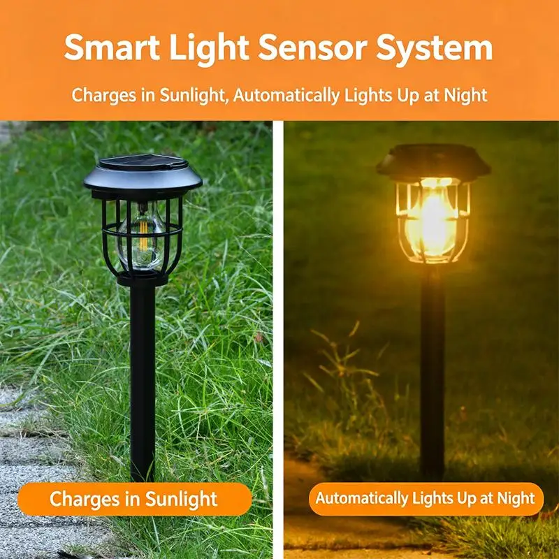 Dual Use Waterproof Solar Tungsten Lamp Portable Warm Soft Light for Travel Hiking Patio Decoration